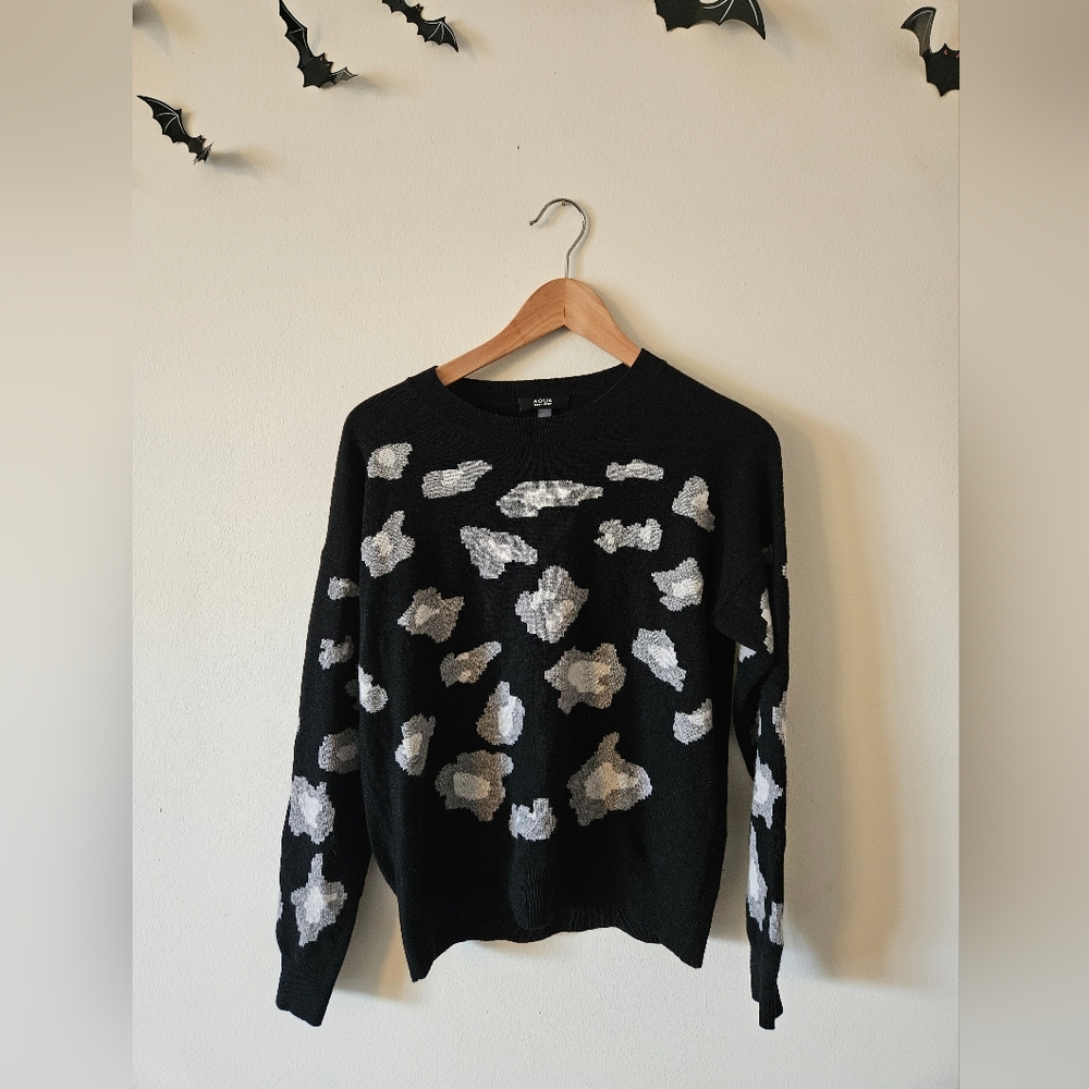 Aqua 100% Cashmere Cheetah Sweater NWOT SIZE SMALL